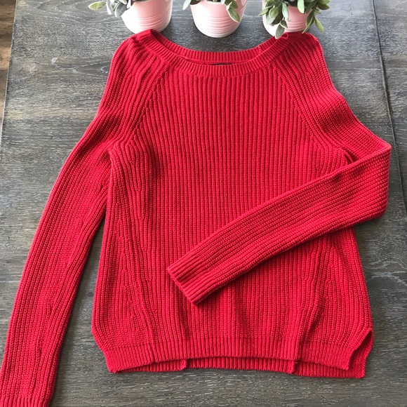 Express red chunky sweater size medium - Picture 5 of 7